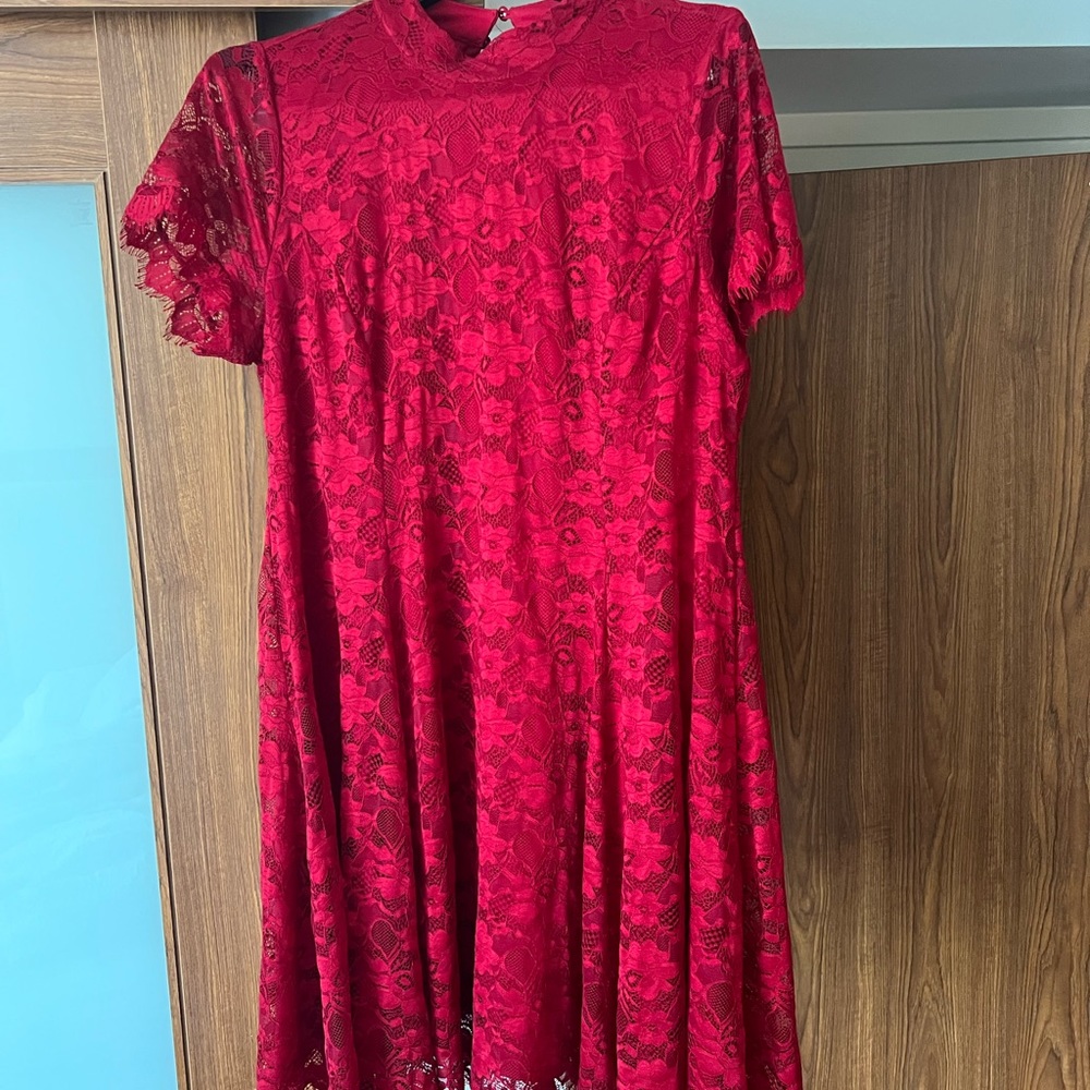 Red lace torrid dress